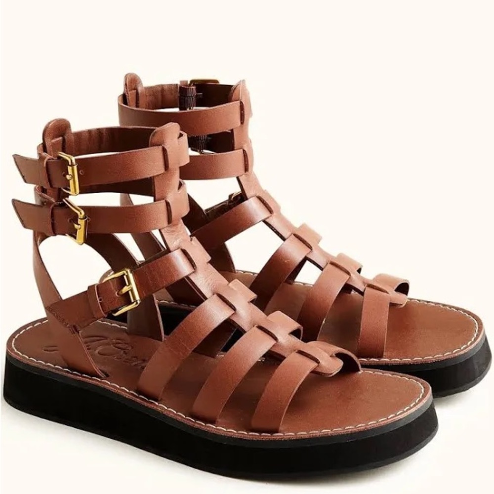 J. Crew Mallorca Gladiator Platform Sandals- Size 6